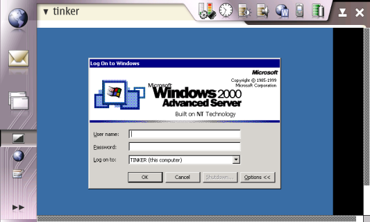 [Screenshot
of ICA client displaying logon window]